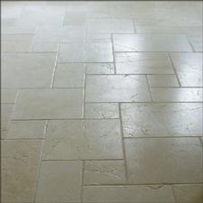 Sealed stone tiled floor