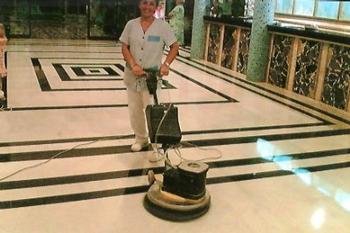 Cleaning polished and sealed stone floors